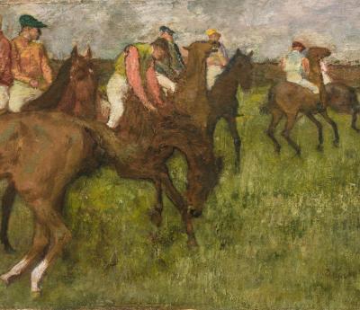 Edgar Degas: Jockeys før start, 1886-90, Glyptoteket