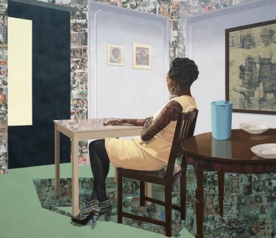 Njideka Akunyilis Crosby. In the Lavender Room, 2019