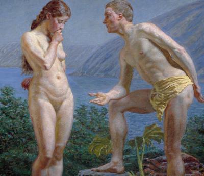 Kristian Zahrtmann. Adam og Eva, 1892