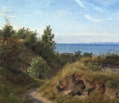 P.C. Skovgaard Sommerdag ved en dansk kyst, 1850