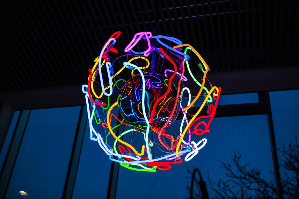 Erik A. Frandsen: Three lamps, 2015, The IT Corner, Aarhus University