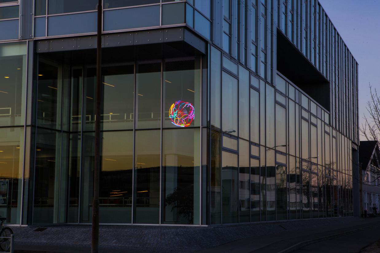 Erik A. Frandsen: Three lamps, 2015, The IT Corner, Aarhus University