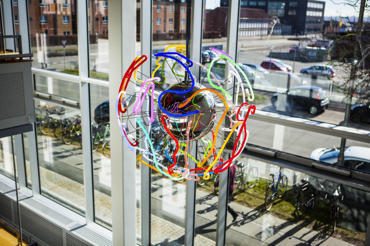 Erik A. Frandsen: Three lamps, 2015, The IT Corner, Aarhus University