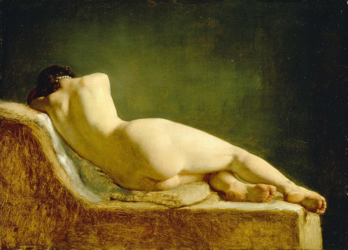 Wilhelm Marstrand. Liggende model, 1833