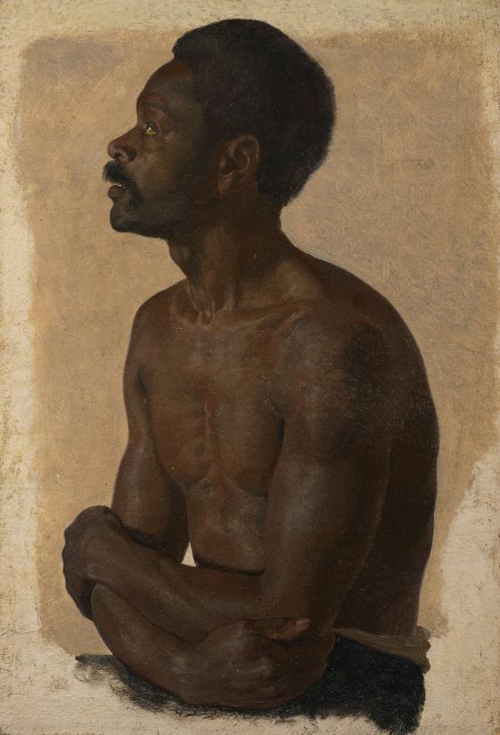Lorenz Frølich. En afrikaner i profil, ca. 1852