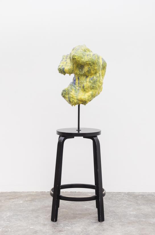 Anders Ruhwald. La Dolce Vita (Adaptable Body - Yellow Purple on used Aalto stool), 2018