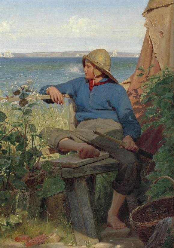 Maleri af Carl Bloch. En ung sømand, 1874