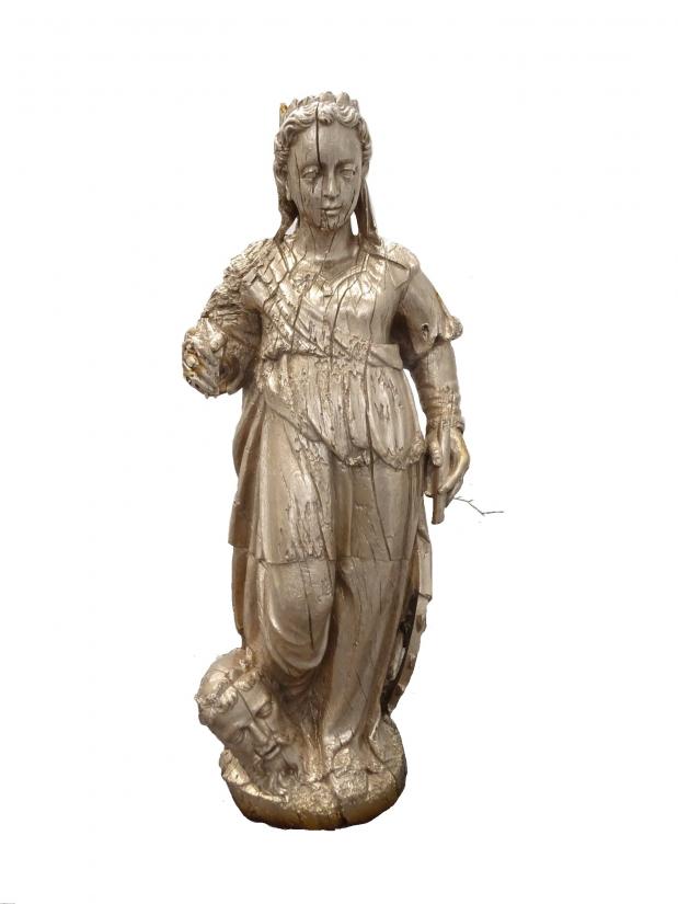 Danh Vo præsenterer sin skulptur i bronze: Skt. Katharina.