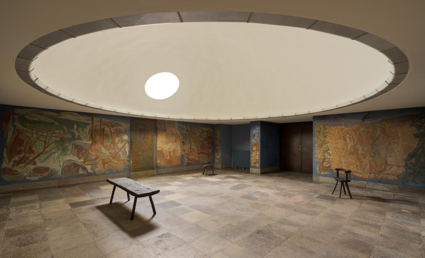 Søndermarken Krematorium. Afskedsrummet. Foto: David Stjernholm