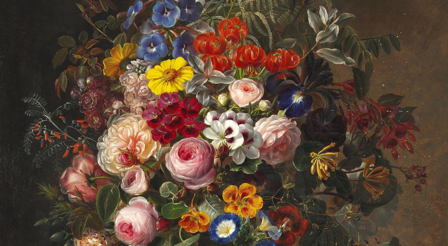 Johan Laurentz Jensen Opstilling med blomster