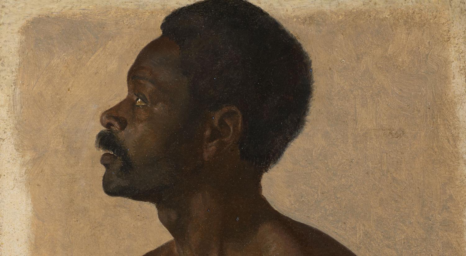 Lorenz Frølich. En afrikaner i profil ca. 1852 